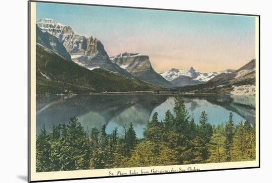 St. Mary Lake, Glacier Park, Montana-null-Mounted Art Print