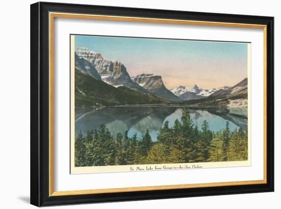 St. Mary Lake, Glacier Park, Montana-null-Framed Art Print