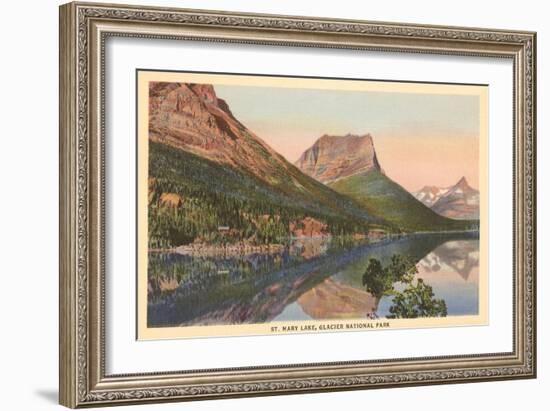 St. Mary Lake, Glacier Park, Montana-null-Framed Art Print