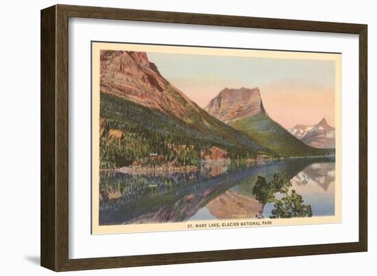 St. Mary Lake, Glacier Park, Montana-null-Framed Art Print