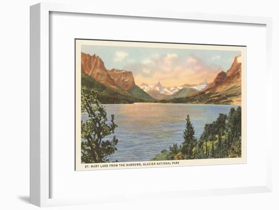 St. Mary Lake, Glacier Park, Montana-null-Framed Art Print