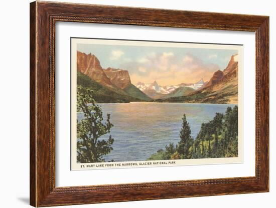 St. Mary Lake, Glacier Park, Montana-null-Framed Art Print