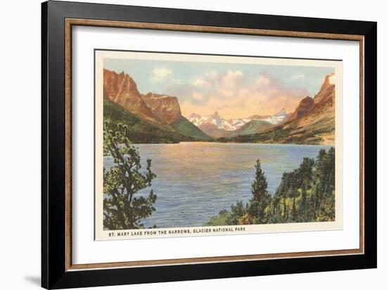 St. Mary Lake, Glacier Park, Montana-null-Framed Art Print