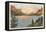 St. Mary Lake, Glacier Park, Montana-null-Framed Stretched Canvas