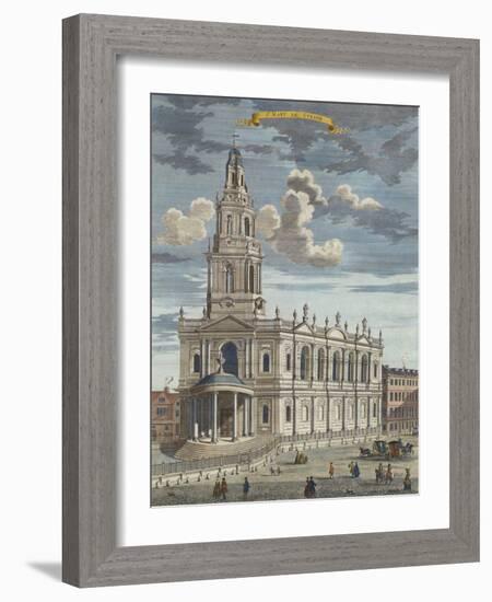 St. Mary Le Strand, from 'A Book of the Prospects of the Remarkable Places in and about the City Of-Robert Morden-Framed Giclee Print