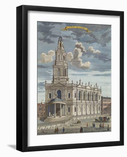 St. Mary Le Strand, from 'A Book of the Prospects of the Remarkable Places in and about the City Of-Robert Morden-Framed Giclee Print