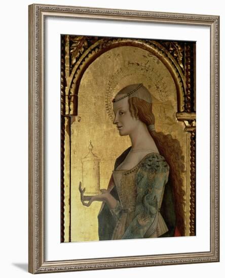 St. Mary Magdalene, Detail from the Santa Lucia Triptych-Carlo Crivelli-Framed Giclee Print