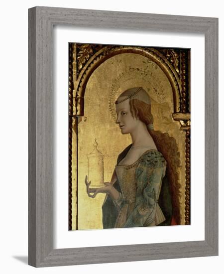 St. Mary Magdalene, Detail from the Santa Lucia Triptych-Carlo Crivelli-Framed Giclee Print