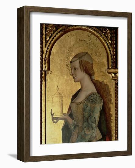 St. Mary Magdalene, Detail from the Santa Lucia Triptych-Carlo Crivelli-Framed Giclee Print