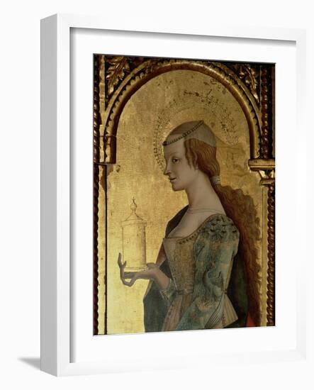 St. Mary Magdalene, Detail from the Santa Lucia Triptych-Carlo Crivelli-Framed Giclee Print