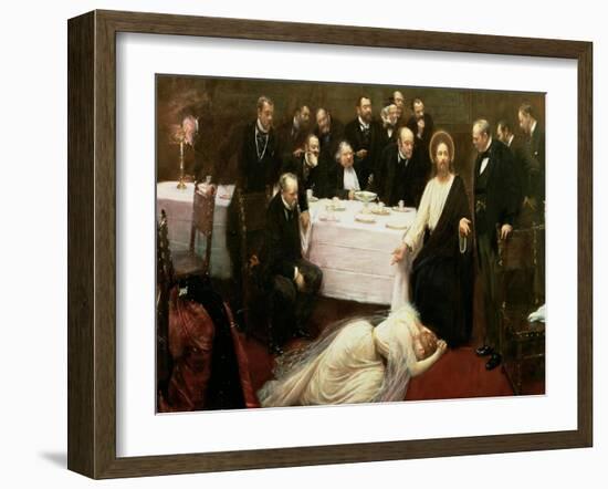 St. Mary Magdalene in the House of Simon the Pharisee, 1891-Jean Béraud-Framed Giclee Print