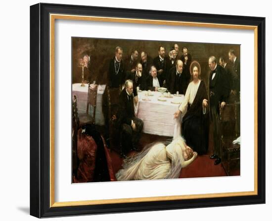 St. Mary Magdalene in the House of Simon the Pharisee, 1891-Jean Béraud-Framed Giclee Print