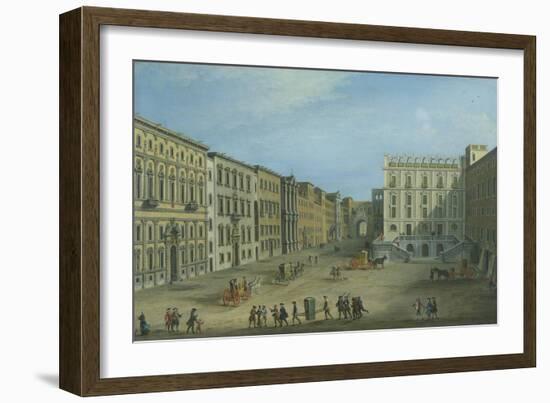 St Mary of Constantinople Street, Naples, Ca 1759-Antonio Joli-Framed Giclee Print