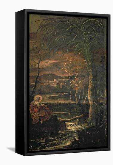 St. Mary of Egypt in the Wilderness-Jacopo Robusti Tintoretto-Framed Premier Image Canvas