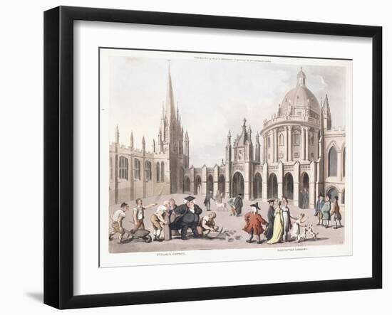 St. Mary's Church and Radclivian Library, 1809-1811-Thomas Rowlandson-Framed Giclee Print