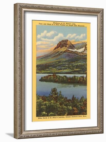 St. Mary's Lake, Glacier Park, Montana-null-Framed Art Print