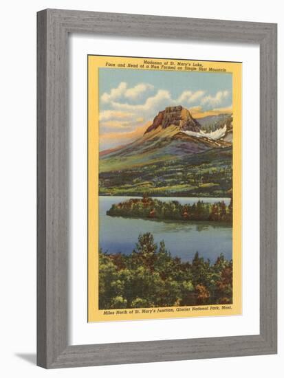 St. Mary's Lake, Glacier Park, Montana-null-Framed Art Print