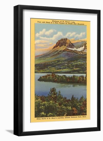 St. Mary's Lake, Glacier Park, Montana-null-Framed Art Print