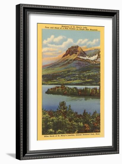 St. Mary's Lake, Glacier Park, Montana-null-Framed Art Print