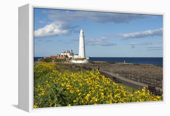 St. Mary's Lighthouse, Whitley Bay, Northumbria, England, United Kingdom, Europe-James Emmerson-Framed Premier Image Canvas