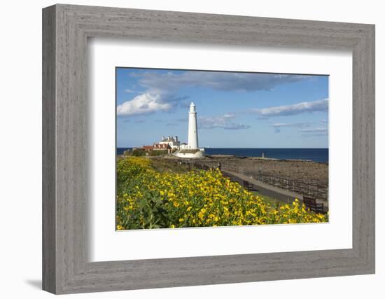 St. Mary's Lighthouse, Whitley Bay, Northumbria, England, United Kingdom, Europe-James Emmerson-Framed Photographic Print