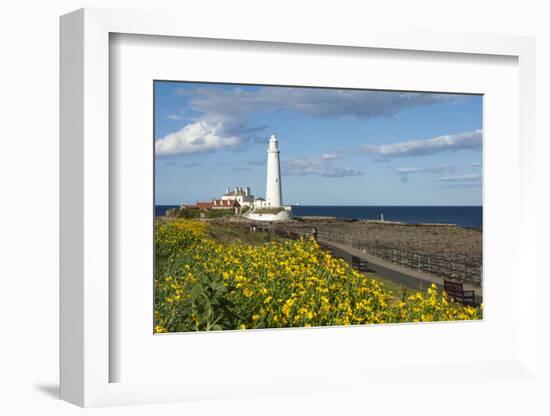 St. Mary's Lighthouse, Whitley Bay, Northumbria, England, United Kingdom, Europe-James Emmerson-Framed Photographic Print