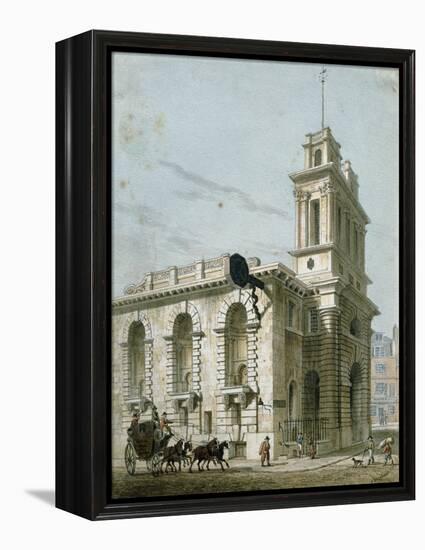 St. Mary Woolnoth: Lombard Street-George Sidney Shepherd-Framed Premier Image Canvas