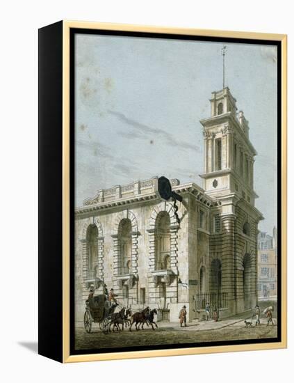 St. Mary Woolnoth: Lombard Street-George Sidney Shepherd-Framed Premier Image Canvas