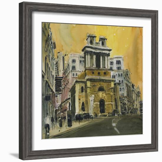 St Mary Woolnoth, The City London-Susan Brown-Framed Giclee Print