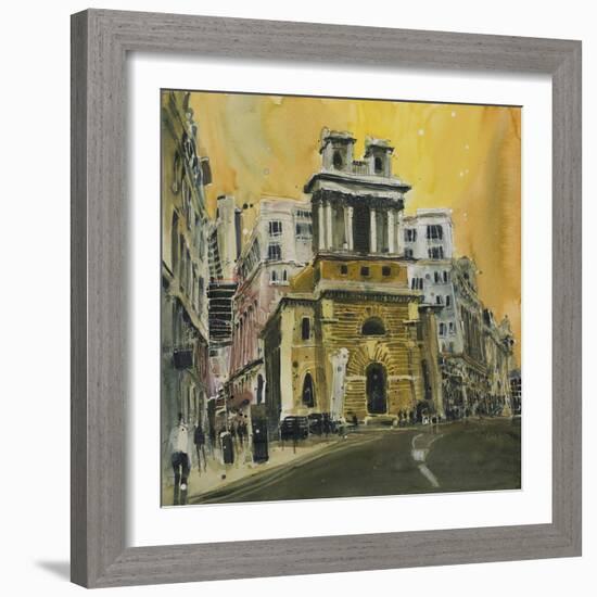 St Mary Woolnoth, The City London-Susan Brown-Framed Giclee Print