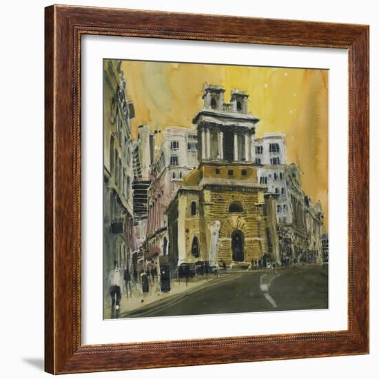 St Mary Woolnoth, The City London-Susan Brown-Framed Giclee Print