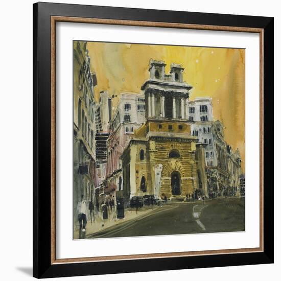 St Mary Woolnoth, The City London-Susan Brown-Framed Giclee Print