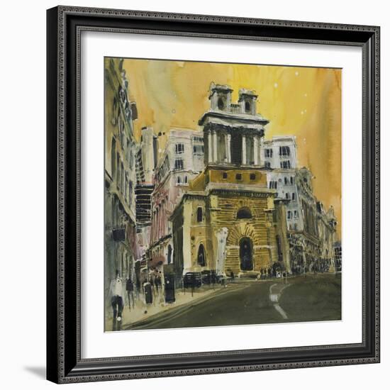 St Mary Woolnoth, The City London-Susan Brown-Framed Giclee Print