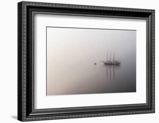 St. Marys, Georgia: a Sailboat on the River Outside the Cumberland National Seashore Ferry-Brad Beck-Framed Photographic Print