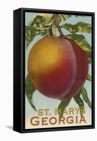 St. Marys, Georgia - Vintage Lithograph-Lantern Press-Framed Stretched Canvas