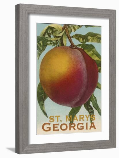 St. Marys, Georgia - Vintage Lithograph-Lantern Press-Framed Art Print