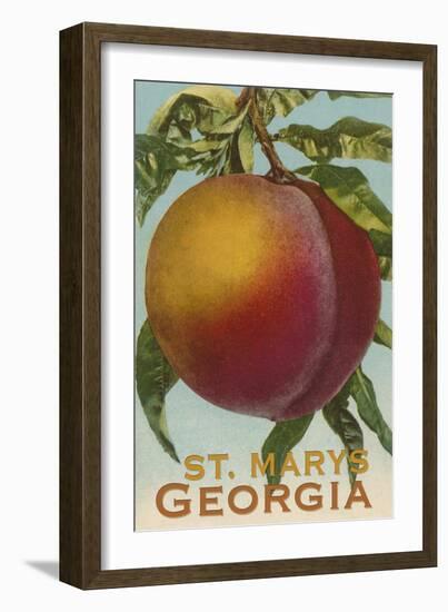 St. Marys, Georgia - Vintage Lithograph-Lantern Press-Framed Art Print