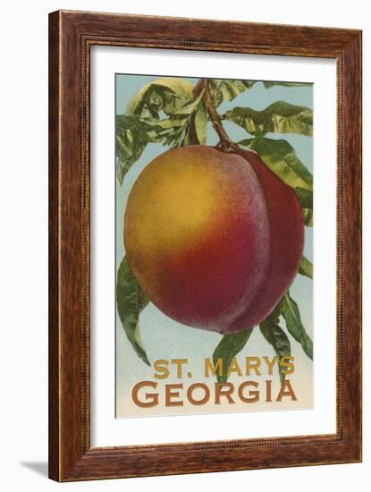 St. Marys, Georgia - Vintage Lithograph-Lantern Press-Framed Art Print