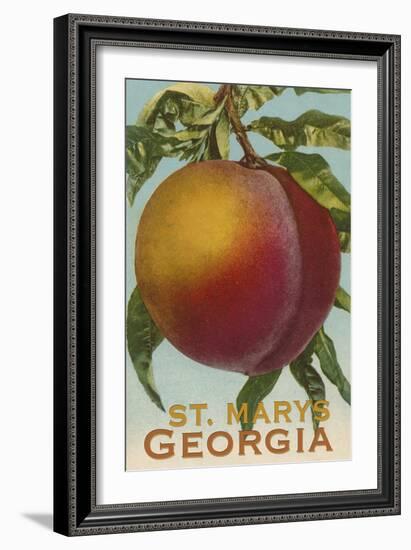 St. Marys, Georgia - Vintage Lithograph-Lantern Press-Framed Art Print