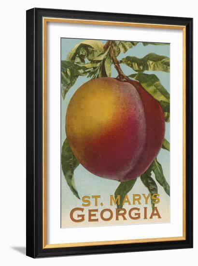 St. Marys, Georgia - Vintage Lithograph-Lantern Press-Framed Art Print