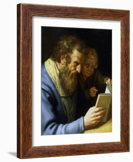 St Matthew and an Angel, 1621-Abraham Bloemaert-Framed Giclee Print