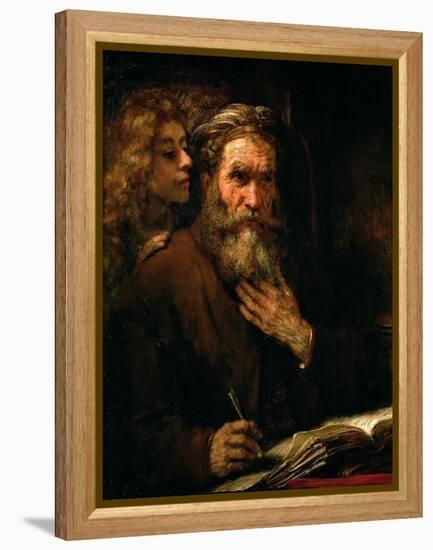 St. Matthew and the Angel, 1655-60-Rembrandt van Rijn-Framed Premier Image Canvas