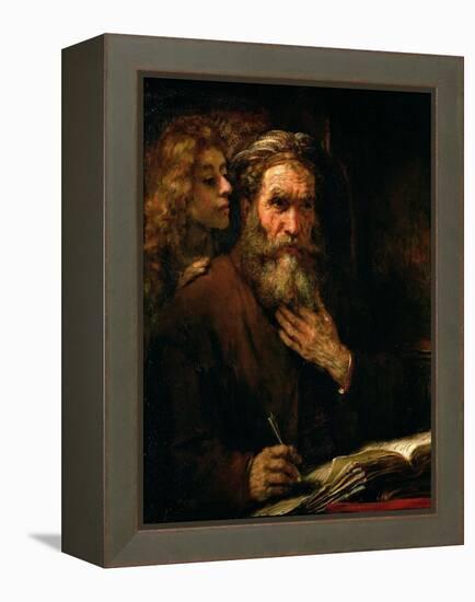 St. Matthew and the Angel, 1655-60-Rembrandt van Rijn-Framed Premier Image Canvas