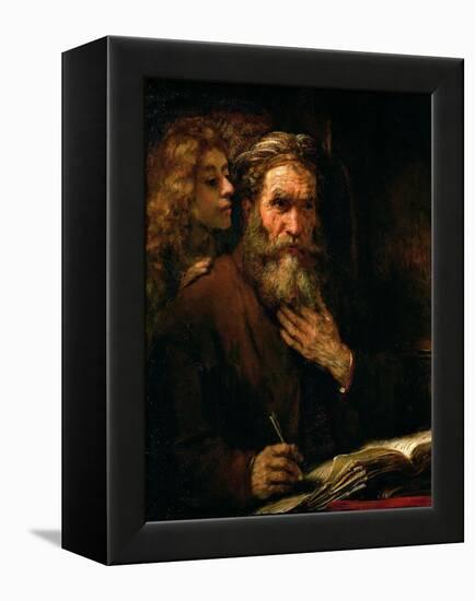 St. Matthew and the Angel, 1655-60-Rembrandt van Rijn-Framed Premier Image Canvas