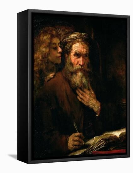 St. Matthew and the Angel, 1655-60-Rembrandt van Rijn-Framed Premier Image Canvas