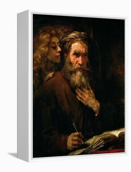 St. Matthew and the Angel, 1655-60-Rembrandt van Rijn-Framed Premier Image Canvas