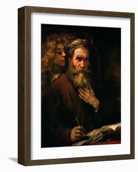 St. Matthew and the Angel, 1655-60-Rembrandt van Rijn-Framed Giclee Print