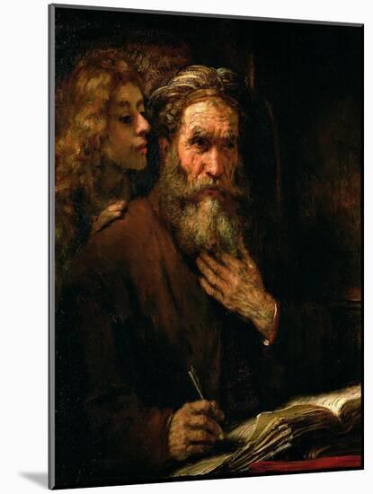 St. Matthew and the Angel, 1655-60-Rembrandt van Rijn-Mounted Giclee Print