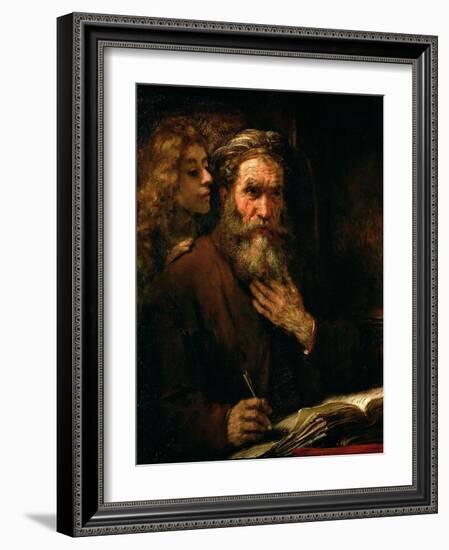 St. Matthew and the Angel, 1655-60-Rembrandt van Rijn-Framed Giclee Print