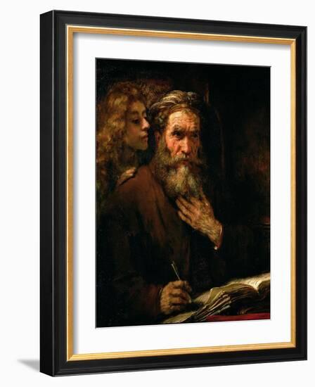 St. Matthew and the Angel, 1655-60-Rembrandt van Rijn-Framed Giclee Print